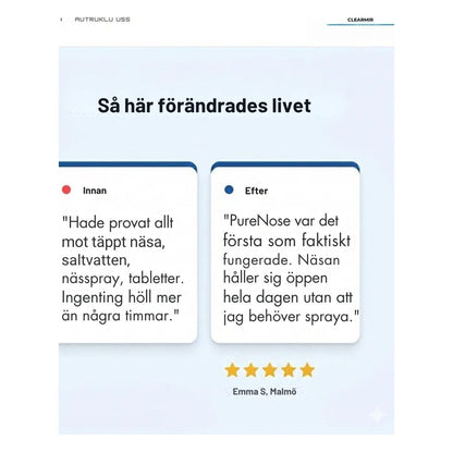 PureNose® - Andas fritt, naturligt